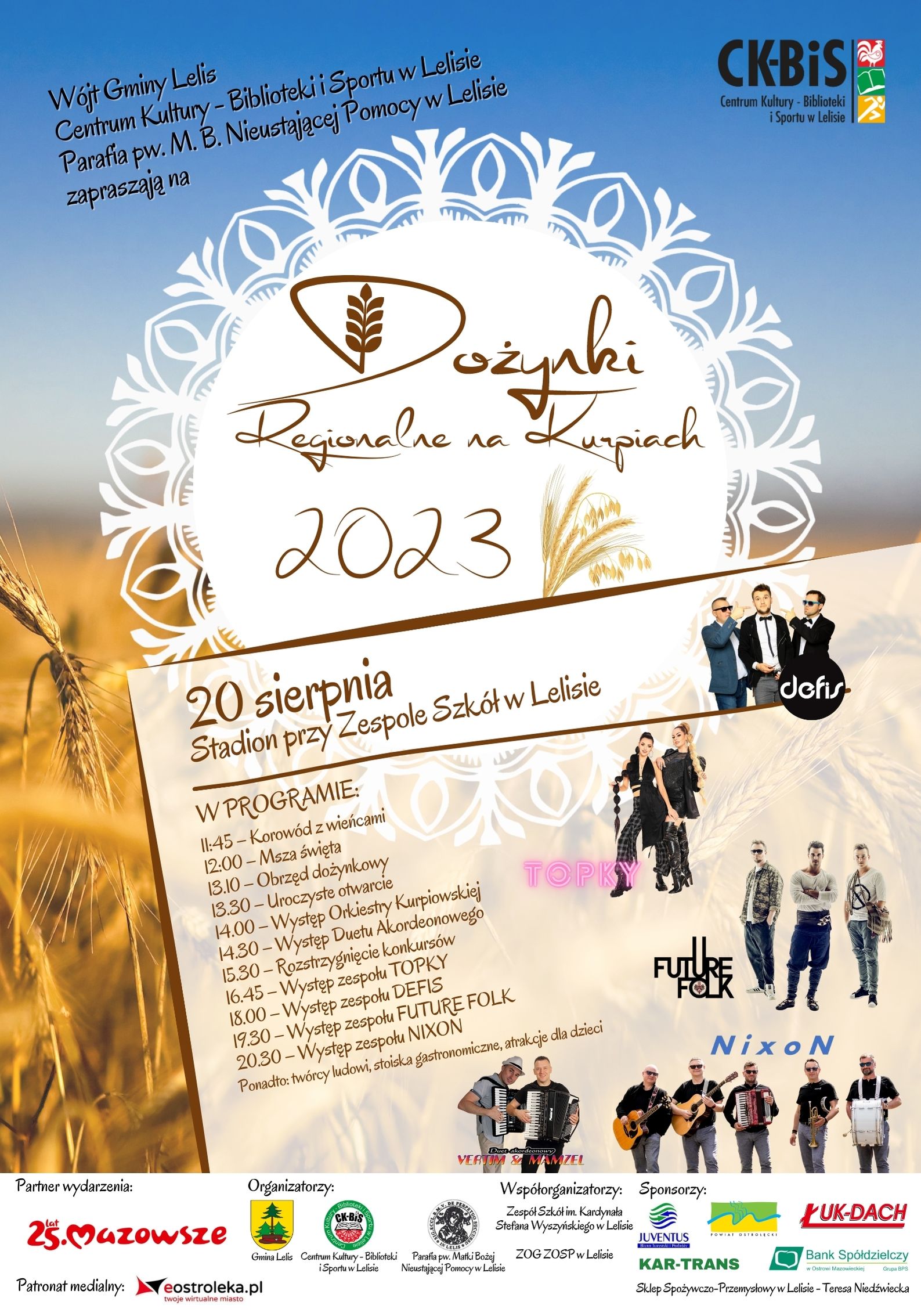 Plakat - DOŻYNKI REGIONALNE NA KURPIACH