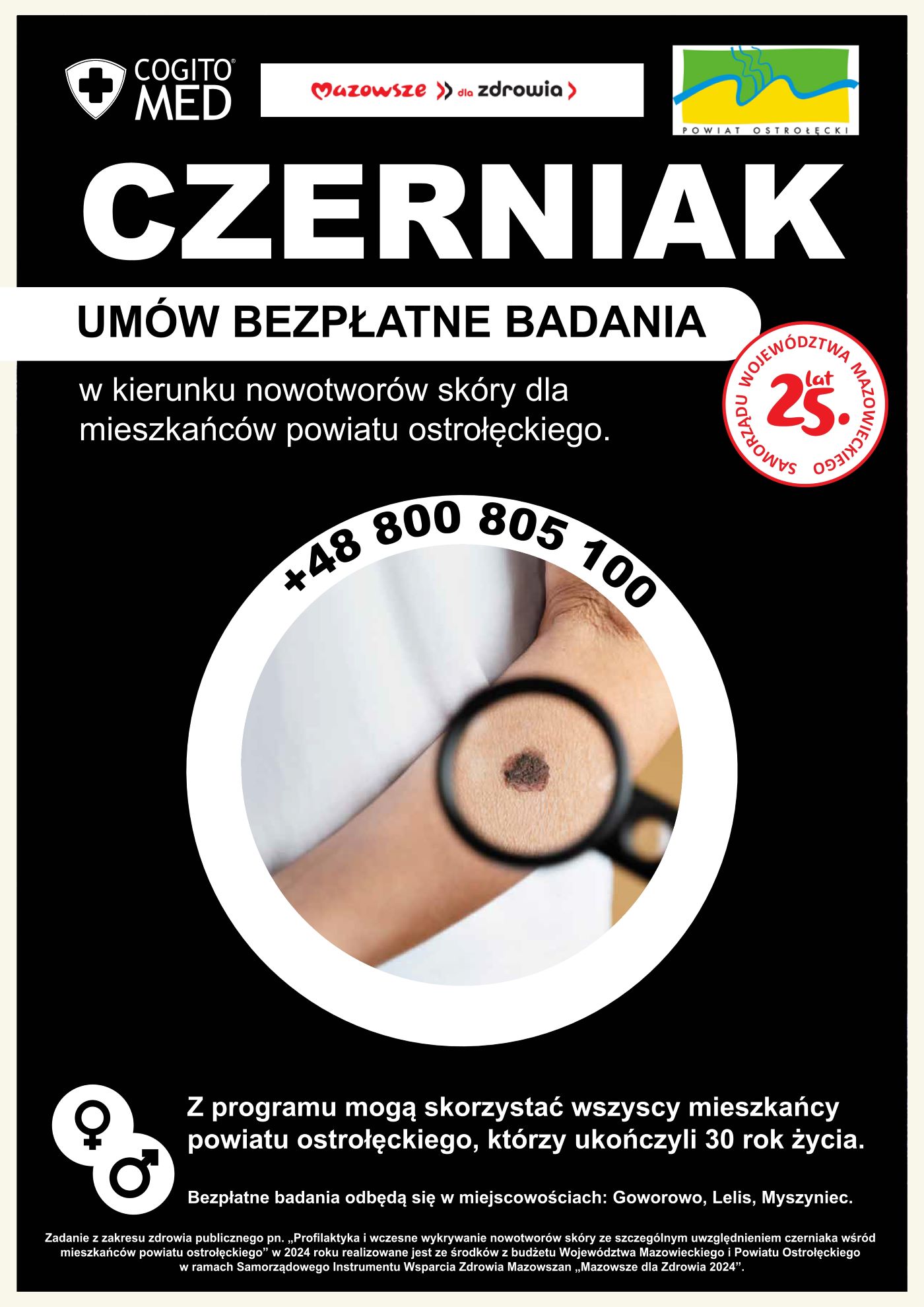 Plakat - CZERNIAK - bezpłatne badania