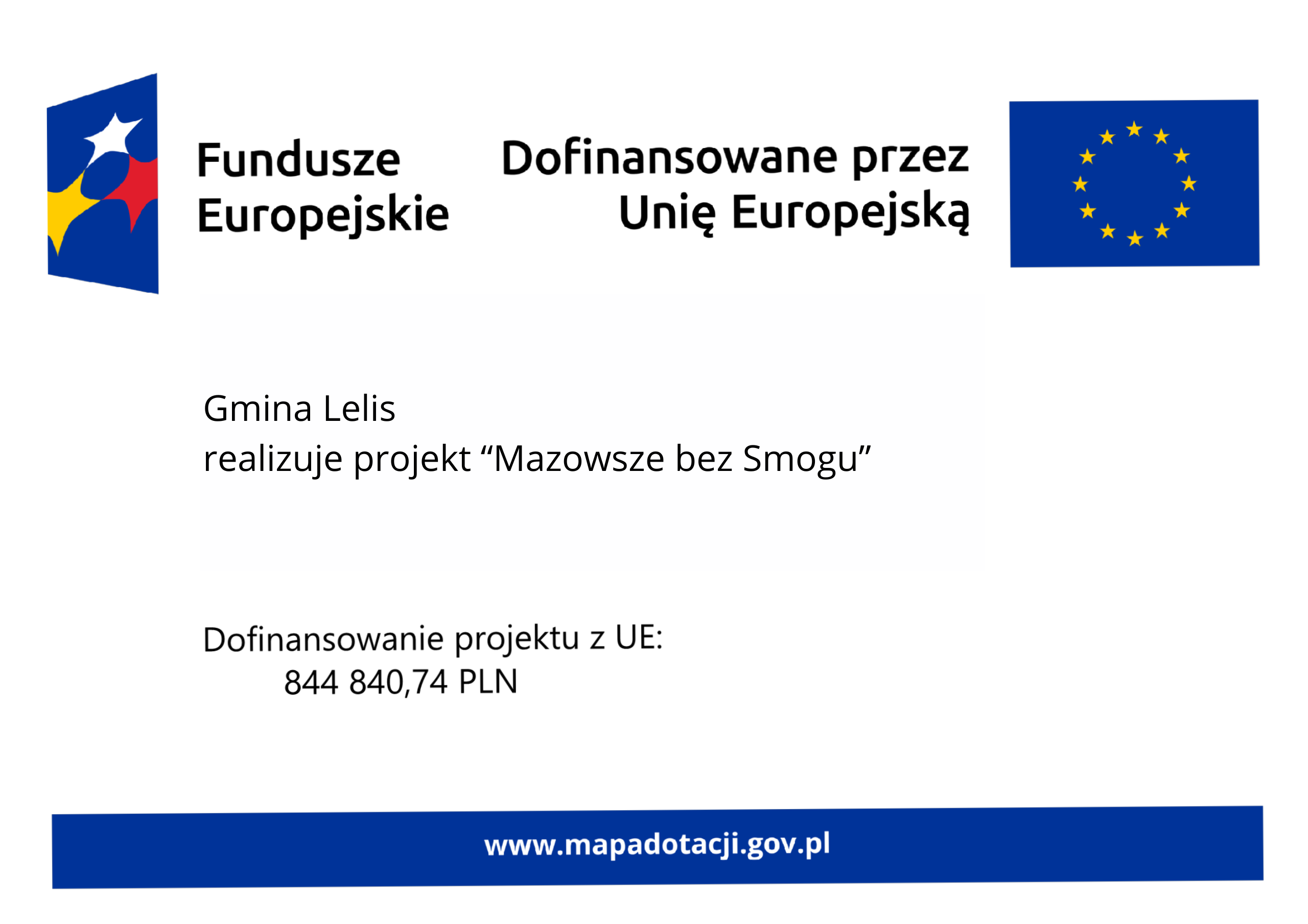 Tablica informacyjna - „Mazowsze bez smogu”