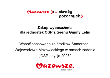 Tablica Mazowsze dla OSP