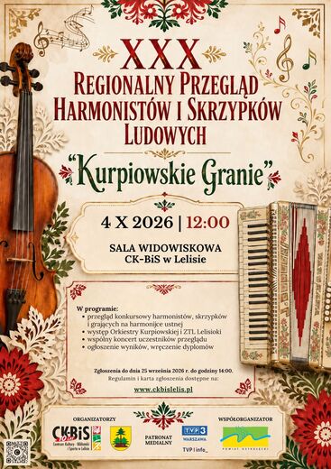 Regionalny Przegląd Harmonist&oacute;w i Skrzypk&oacute;w Ludowych &bdquo;Kurpiowskie Granie"