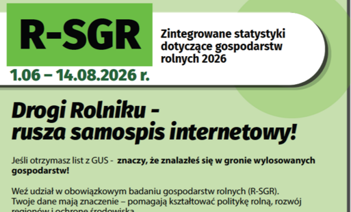 Zintegrowane statystyki dotyczące gospodarstw rolnych 2026