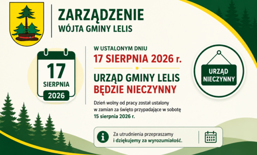 ZARZĄDZENIE NR 120.8.2026 WÓJTA GMINY LELIS z dnia 15 lipca 2026 r.